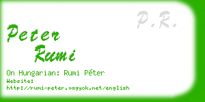 peter rumi business card